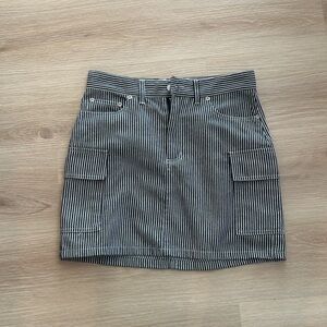 MessageStriped Mini Skirt